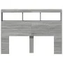 Cabecero de cama con luz LED gris Sonoma 140x17x102 cm de vidaXL, Cabeceros y pies de cama - Ref: Foro24-839201, Precio: 98,8...