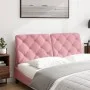 Rosa samtgepolstertes Kopfteil 140 cm von vidaXL, Kopf- und Fußteile - Ref: Foro24-374732, Preis: 70,98 €, Rabatt: %