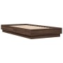 Estructura de cama madera de ingeniería roble marrón 75x190 cm de vidaXL, Camas y somieres - Ref: Foro24-839643, Precio: 86,7...