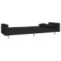 Sofá cama de 2 plazas con taburete tela negro de vidaXL, Sofás - Ref: Foro24-3216242, Precio: 358,67 €, Descuento: %