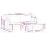 Sofá cama de 2 plazas con taburete tela negro de vidaXL, Sofás - Ref: Foro24-3216242, Precio: 358,67 €, Descuento: %