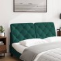 Cabecero de cama acolchado terciopelo verde oscuro 140 cm de vidaXL, Cabeceros y pies de cama - Ref: Foro24-374730, Precio: 6...