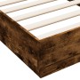Estructura de cama madera de ingeniería roble humo 75x190 cm de vidaXL, Camas y somieres - Ref: Foro24-839641, Precio: 81,97 ...
