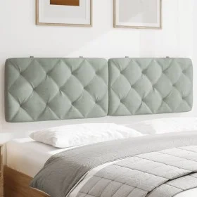 Cabecero de cama acolchado terciopelo gris claro 180 cm de vidaXL, Cabeceros y pies de cama - Ref: Foro24-374739, Precio: 69,...