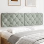 Cabecero de cama acolchado terciopelo gris claro 180 cm de vidaXL, Cabeceros y pies de cama - Ref: Foro24-374739, Precio: 70,...