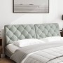 Cabecero de cama acolchado terciopelo gris claro 180 cm de vidaXL, Cabeceros y pies de cama - Ref: Foro24-374739, Precio: 70,...