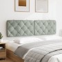 Cabecero de cama acolchado terciopelo gris claro 180 cm de vidaXL, Cabeceros y pies de cama - Ref: Foro24-374739, Precio: 70,...