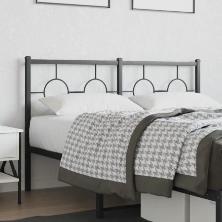 Cabecero de metal negro 135 cm de vidaXL, Cabeceros y pies de cama - Ref: Foro24-376258, Precio: 44,90 €, Descuento: %