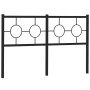 Cabecero de metal negro 135 cm de vidaXL, Cabeceros y pies de cama - Ref: Foro24-376258, Precio: 44,90 €, Descuento: %