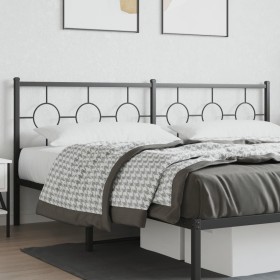 Cabecero de metal negro 200 cm de vidaXL, Cabeceros y pies de cama - Ref: Foro24-376264, Precio: 49,82 €, Descuento: %