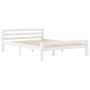 Estructura de cama de madera maciza de pino blanca 120x200 cm de vidaXL, Camas y somieres - Ref: Foro24-322070, Precio: 122,2...
