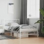 Estructura cama metal cabecero y estribo blanca 100x190 cm de vidaXL, Camas y somieres - Ref: Foro24-376287, Precio: 78,27 €,...