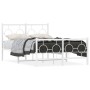 Estructura cama metal con cabecero y estribo blanco 120x200 cm de vidaXL, Camas y somieres - Ref: Foro24-376291, Precio: 111,...