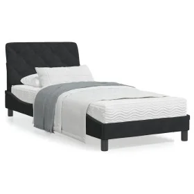 Estructura de cama con luces LED terciopelo negro 80x200 cm de vidaXL, Camas y somieres - Ref: Foro24-3213821, Precio: 129,92...
