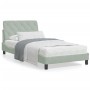 Estructura cama con luces LED terciopelo gris claro 100x200 cm de vidaXL, Camas y somieres - Ref: Foro24-3213837, Precio: 149...