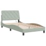 Estructura cama con luces LED terciopelo gris claro 100x200 cm de vidaXL, Camas y somieres - Ref: Foro24-3213837, Precio: 149...