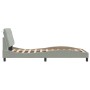 Estructura cama con luces LED terciopelo gris claro 100x200 cm de vidaXL, Camas y somieres - Ref: Foro24-3213837, Precio: 149...