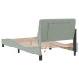 Estructura cama con luces LED terciopelo gris claro 100x200 cm de vidaXL, Camas y somieres - Ref: Foro24-3213837, Precio: 149...