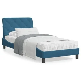 Estructura cama con luces LED terciopelo azul 90x200 cm de vidaXL, Camas y somieres - Ref: Foro24-3213835, Precio: 151,35 €, ...