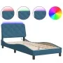 Estructura cama con luces LED terciopelo azul 90x200 cm de vidaXL, Camas y somieres - Ref: Foro24-3213835, Precio: 151,35 €, ...