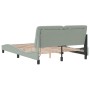 Estructura cama con luces LED terciopelo gris claro 140x190 cm de vidaXL, Camas y somieres - Ref: Foro24-3213849, Precio: 201...