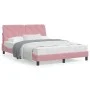 Estructura de cama con luces LED terciopelo rosa 140x190 cm de vidaXL, Camas y somieres - Ref: Foro24-3213854, Precio: 237,68...