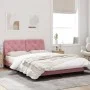 Estructura de cama con luces LED terciopelo rosa 140x190 cm de vidaXL, Camas y somieres - Ref: Foro24-3213854, Precio: 237,68...