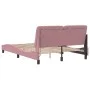 Estructura de cama con luces LED terciopelo rosa 140x190 cm de vidaXL, Camas y somieres - Ref: Foro24-3213854, Precio: 237,68...