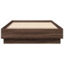 Estructura de cama madera de ingeniería marrón roble 100x200 cm de vidaXL, Camas y somieres - Ref: Foro24-839601, Precio: 99,...