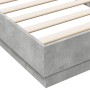 Estructura de cama madera de ingeniería gris hormigón 100x200cm de vidaXL, Camas y somieres - Ref: Foro24-839598, Precio: 89,...