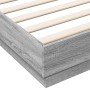 Estructura de cama madera de ingeniería gris Sonoma 180x200 cm de vidaXL, Camas y somieres - Ref: Foro24-3209840, Precio: 136...