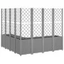 Jardinera con enrejado PP gris claro 160x160x140 cm de vidaXL, Maceteros y jardineras - Ref: Foro24-367882, Precio: 303,40 €,...