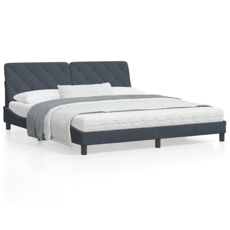 Estructura cama con luces LED terciopelo gris oscuro 180x200 cm de vidaXL, Camas y somieres - Ref: Foro24-3213868, Precio: 27...