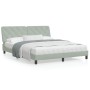 Estructura cama con luces LED terciopelo gris claro 160x200 cm de vidaXL, Camas y somieres - Ref: Foro24-3213861, Precio: 243...