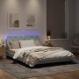 Estructura cama con luces LED terciopelo gris claro 160x200 cm de vidaXL, Camas y somieres - Ref: Foro24-3213861, Precio: 243...