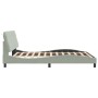 Estructura cama con luces LED terciopelo gris claro 160x200 cm de vidaXL, Camas y somieres - Ref: Foro24-3213861, Precio: 243...
