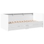 Tumbona con cajones madera de ingeniería blanco 90x190 cm de vidaXL, Camas y somieres - Ref: Foro24-3280853, Precio: 198,40 €...