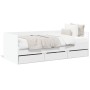 Tumbona con cajones madera de ingeniería blanco 90x200 cm de vidaXL, Camas y somieres - Ref: Foro24-3280818, Precio: 188,65 €...