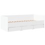 Tumbona con cajones madera de ingeniería blanco 90x200 cm de vidaXL, Camas y somieres - Ref: Foro24-3280818, Precio: 188,65 €...