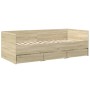 Tumbona con cajones madera ingeniería roble Sonoma 100x200 cm de vidaXL, Camas y somieres - Ref: Foro24-3280813, Precio: 177,...