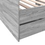 Tumbona con cajones madera ingeniería gris Sonoma 90x200 cm de vidaXL, Camas y somieres - Ref: Foro24-3280851, Precio: 243,39...