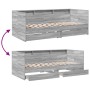 Tumbona con cajones madera ingeniería gris Sonoma 90x200 cm de vidaXL, Camas y somieres - Ref: Foro24-3280851, Precio: 243,39...