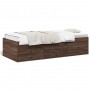 Tumbona con cajones madera ingeniería roble marrón 90x190 cm de vidaXL, Camas y somieres - Ref: Foro24-3280887, Precio: 211,6...