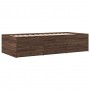 Tumbona con cajones madera ingeniería roble marrón 90x190 cm de vidaXL, Camas y somieres - Ref: Foro24-3280887, Precio: 211,6...
