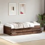 Tumbona con cajones madera ingeniería roble marrón 90x190 cm de vidaXL, Camas y somieres - Ref: Foro24-3280887, Precio: 211,6...