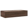 Tumbona con cajones madera ingeniería roble marrón 90x190 cm de vidaXL, Camas y somieres - Ref: Foro24-3280887, Precio: 211,6...