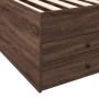 Tumbona con cajones madera ingeniería roble marrón 90x190 cm de vidaXL, Camas y somieres - Ref: Foro24-3280887, Precio: 211,6...