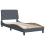 Estructura de cama con cabecero terciopelo gris oscuro 90x200cm de vidaXL, Camas y somieres - Ref: Foro24-3207900, Precio: 15...