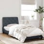 Estructura de cama con cabecero terciopelo gris oscuro 90x200cm de vidaXL, Camas y somieres - Ref: Foro24-3207900, Precio: 15...