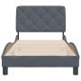 Estructura de cama con cabecero terciopelo gris oscuro 90x200cm de vidaXL, Camas y somieres - Ref: Foro24-3207900, Precio: 15...